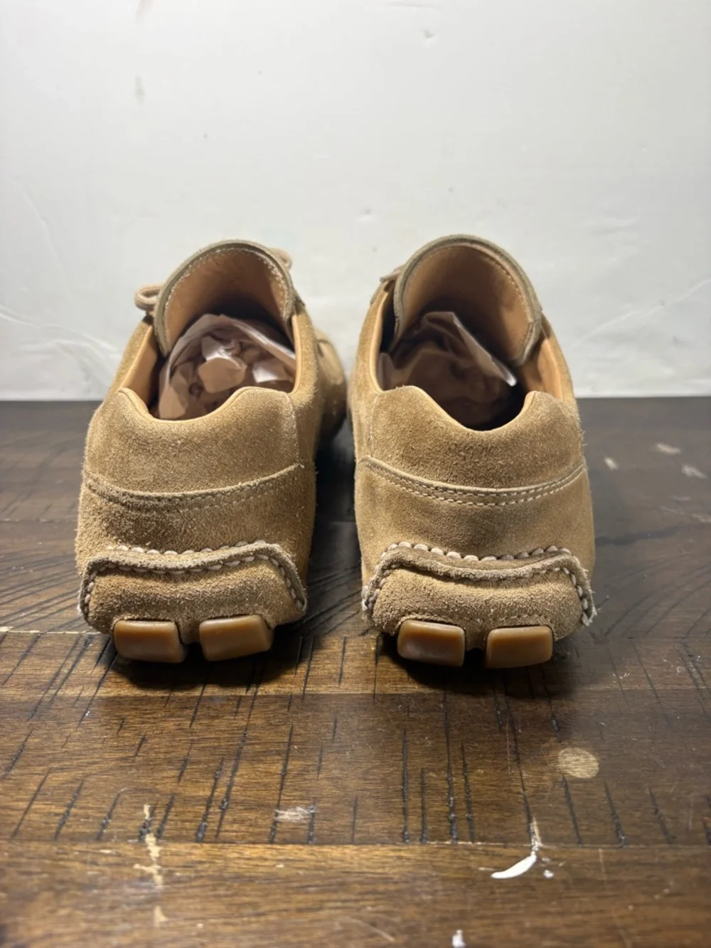 Prada Men's Suede Lace-Up shoes in camel - Picture 2 of 9